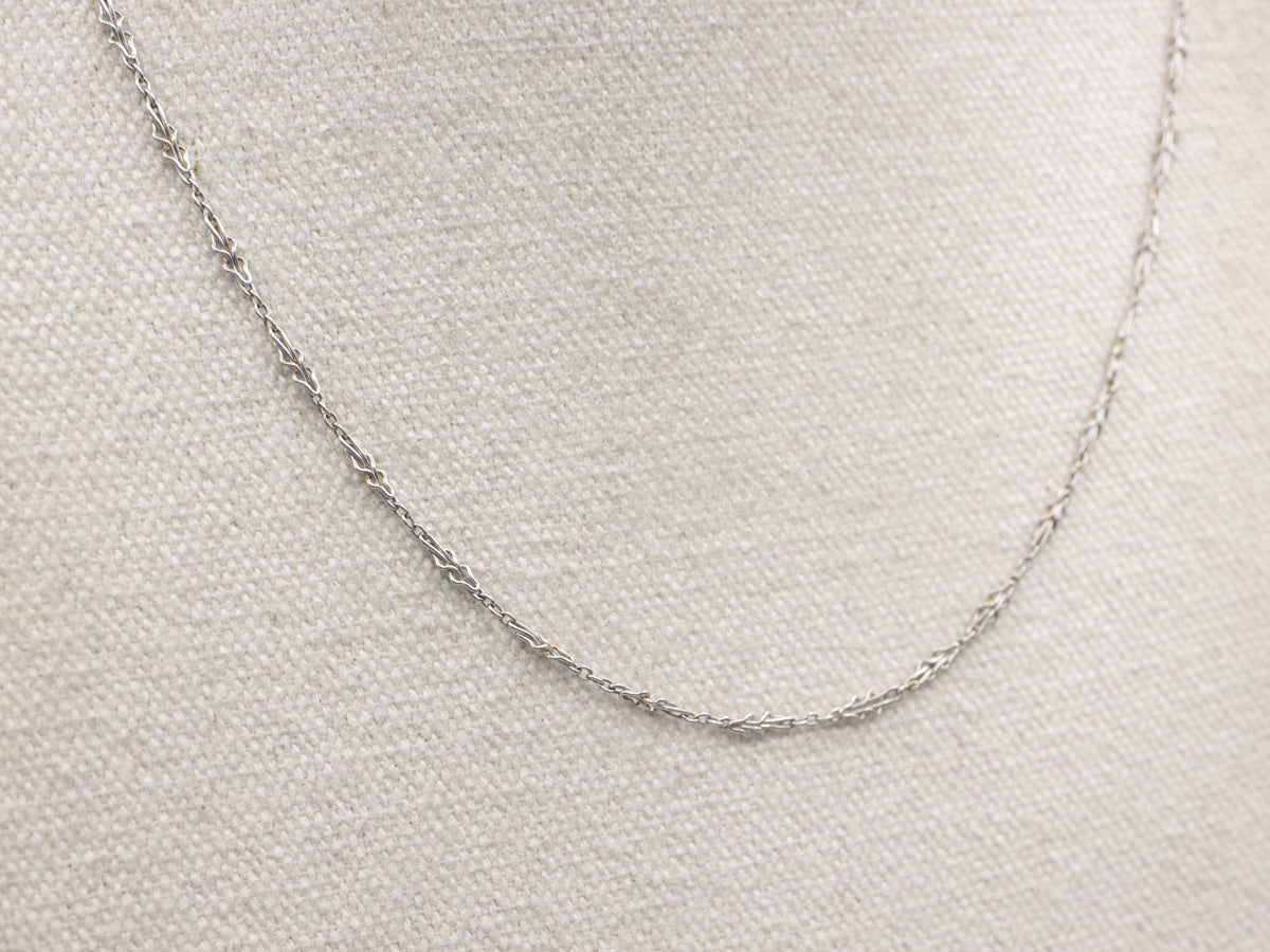 Unique Woven Link Vintage Platinum Chain