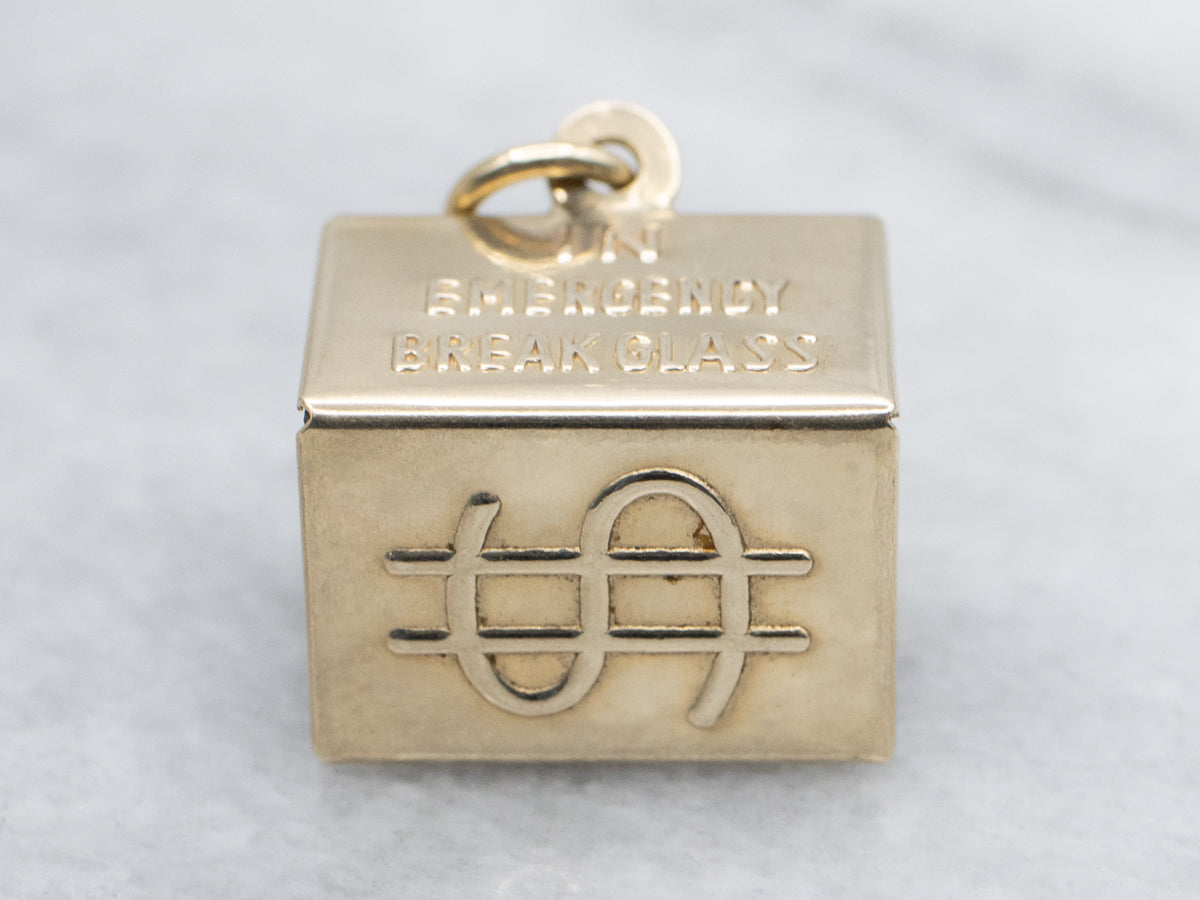 Vintage Gold Mad Money Emergency Dollar Pendant