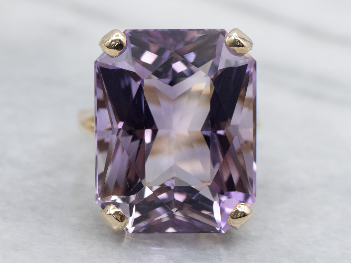 Bold 6.89 Carat Amethyst Cocktail Ring