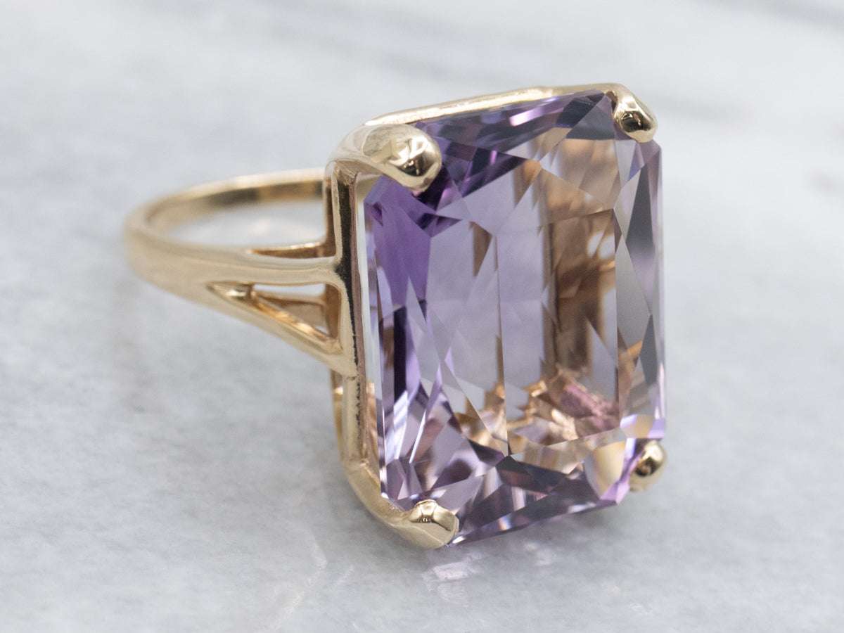 Bold 6.89 Carat Amethyst Cocktail Ring