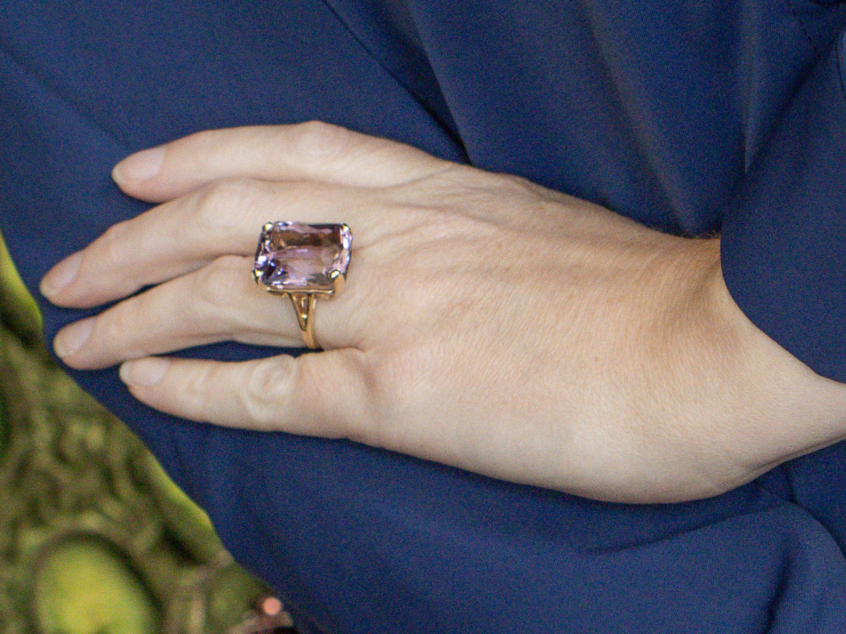 Bold 6.89 Carat Amethyst Cocktail Ring