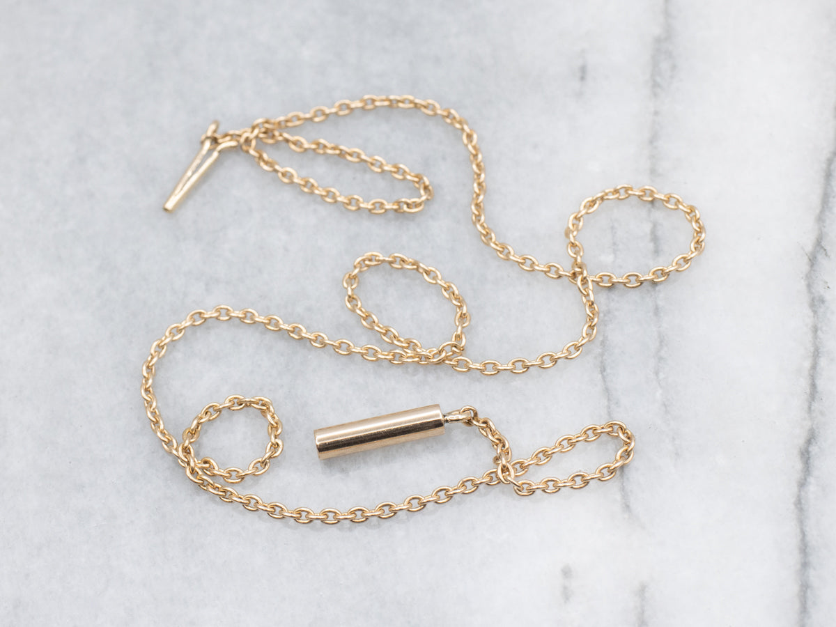 Yellow Gold Rolo Chain with Barrel Clasp