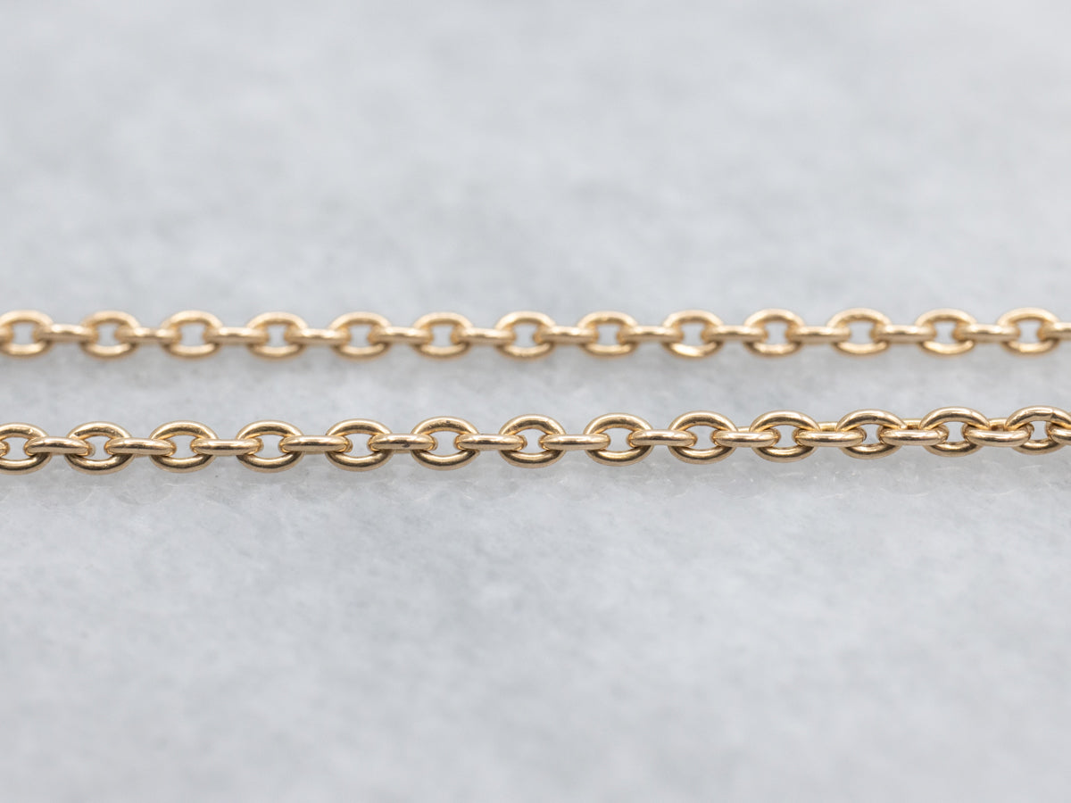 Yellow Gold Rolo Chain with Barrel Clasp
