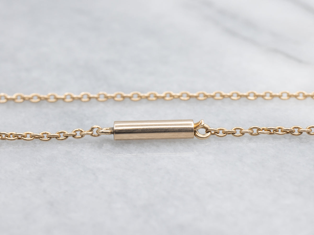 Yellow Gold Rolo Chain with Barrel Clasp