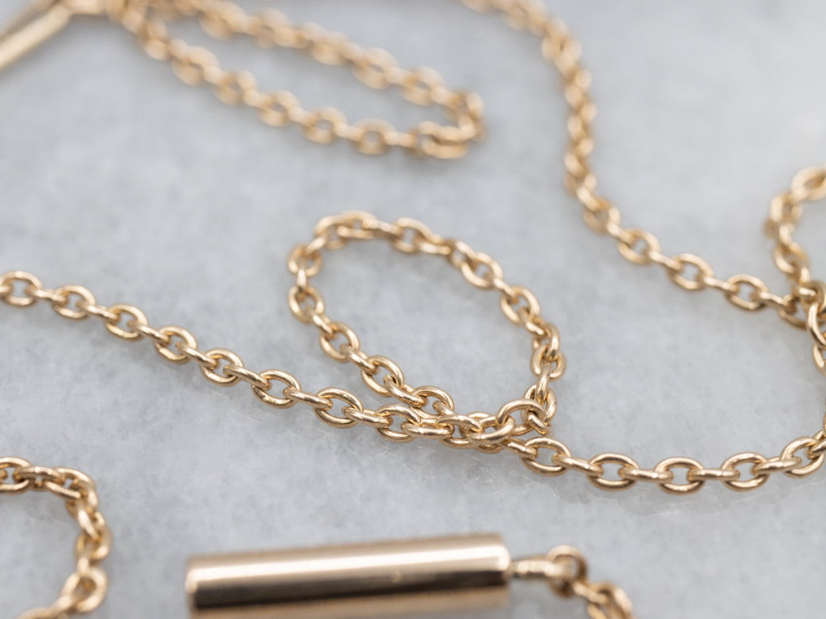 Yellow Gold Rolo Chain with Barrel Clasp