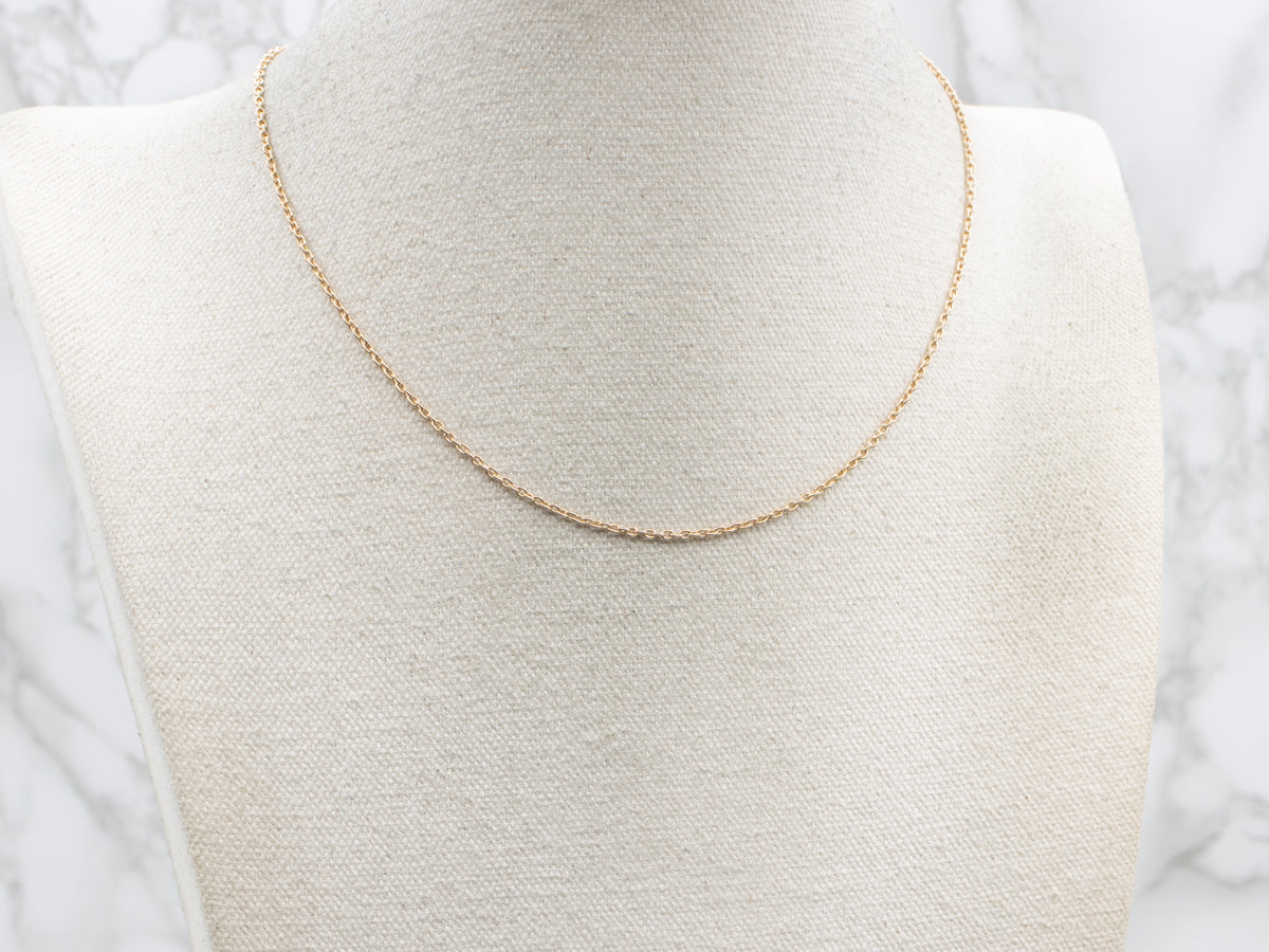 Yellow Gold Rolo Chain with Barrel Clasp