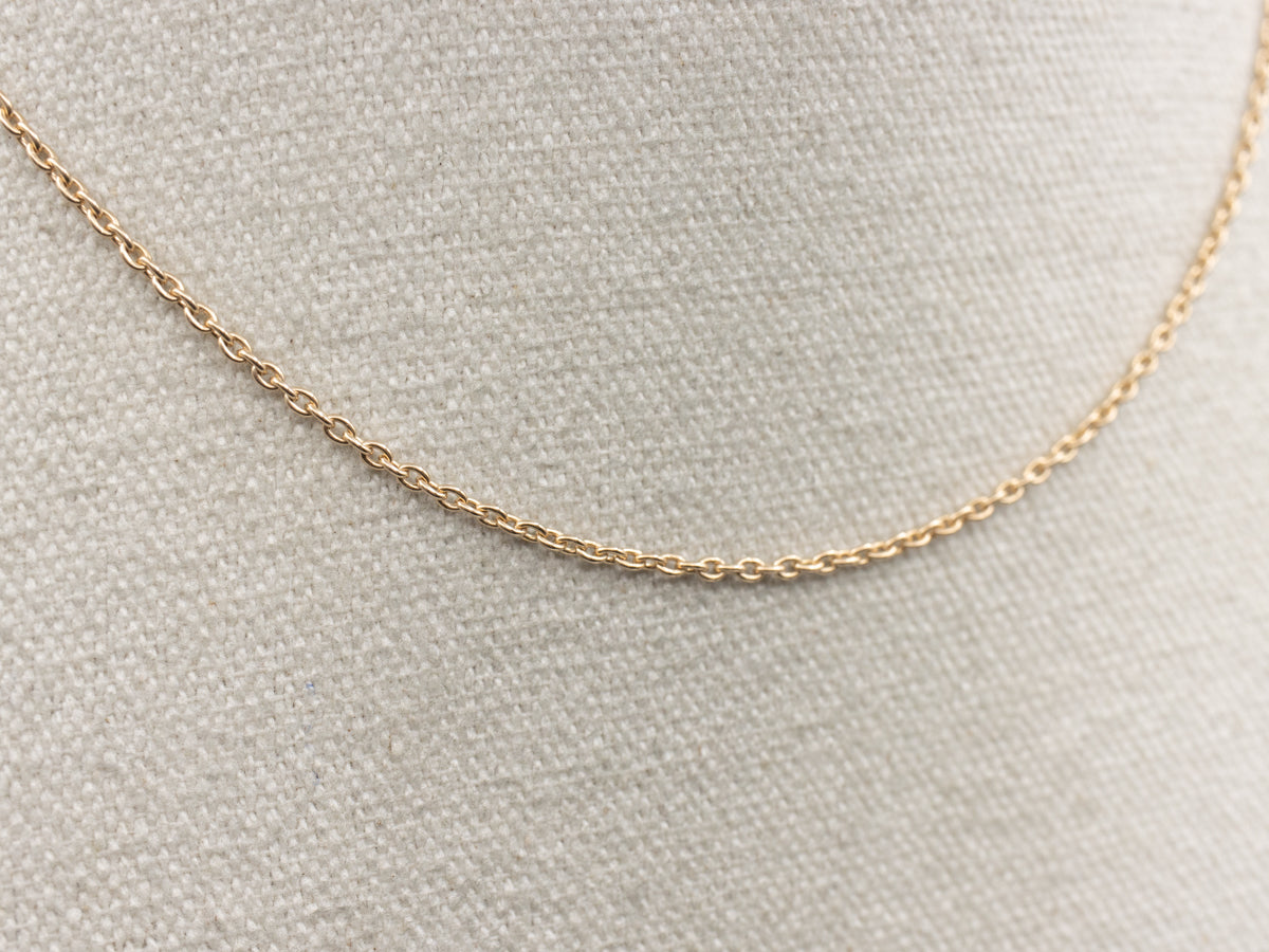 Yellow Gold Rolo Chain with Barrel Clasp