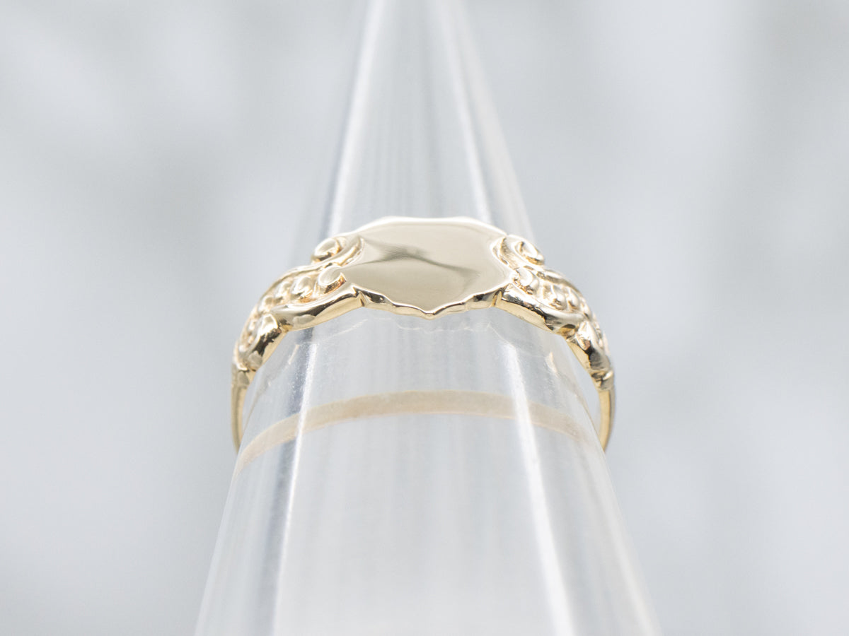 Victorian Signet Ring with Shield Shaped Top