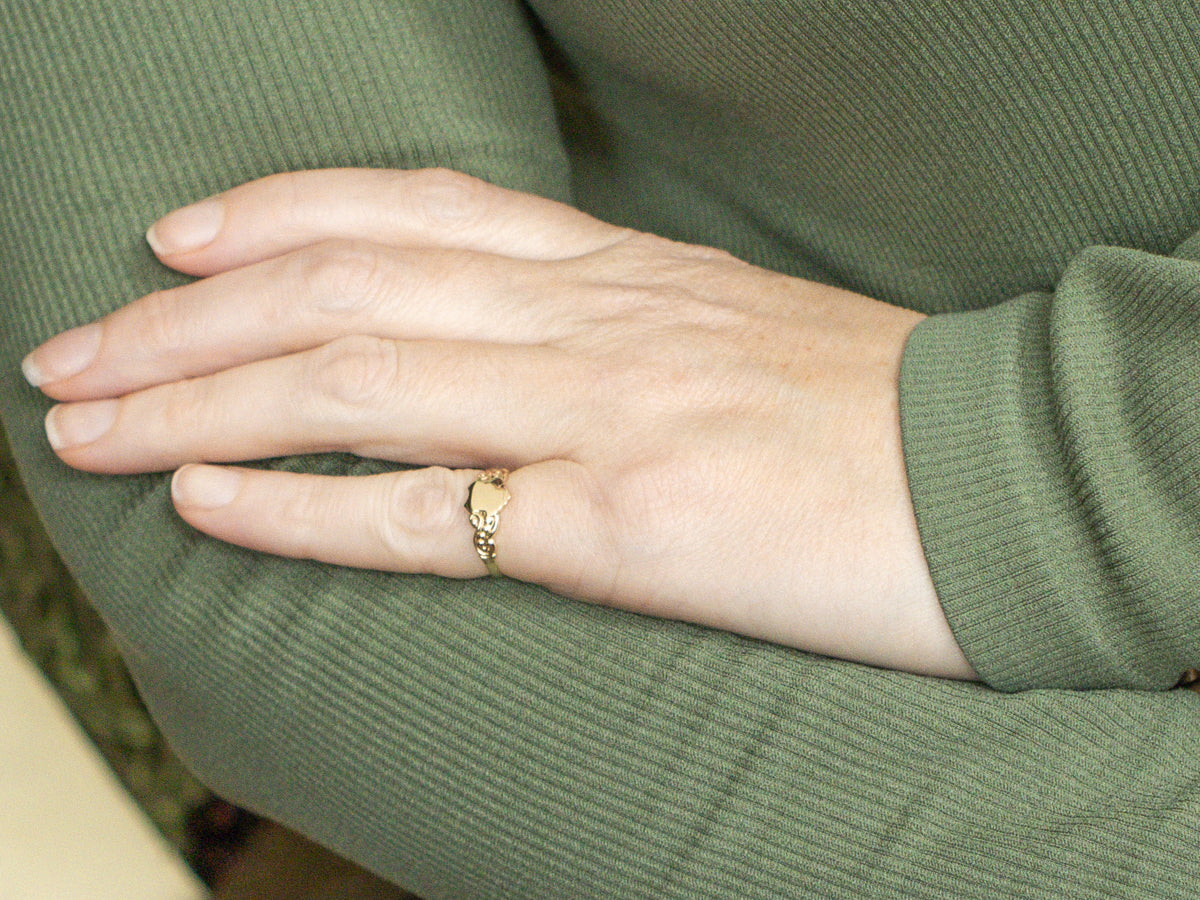 Victorian Signet Ring with Shield Shaped Top