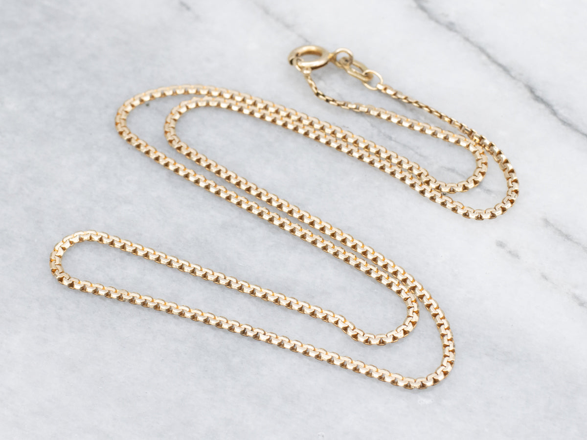 Yellow Gold Boston Link Chain