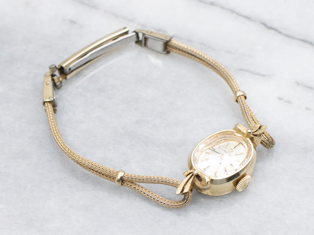 Vintage Yellow Gold Omega Wrist Watch