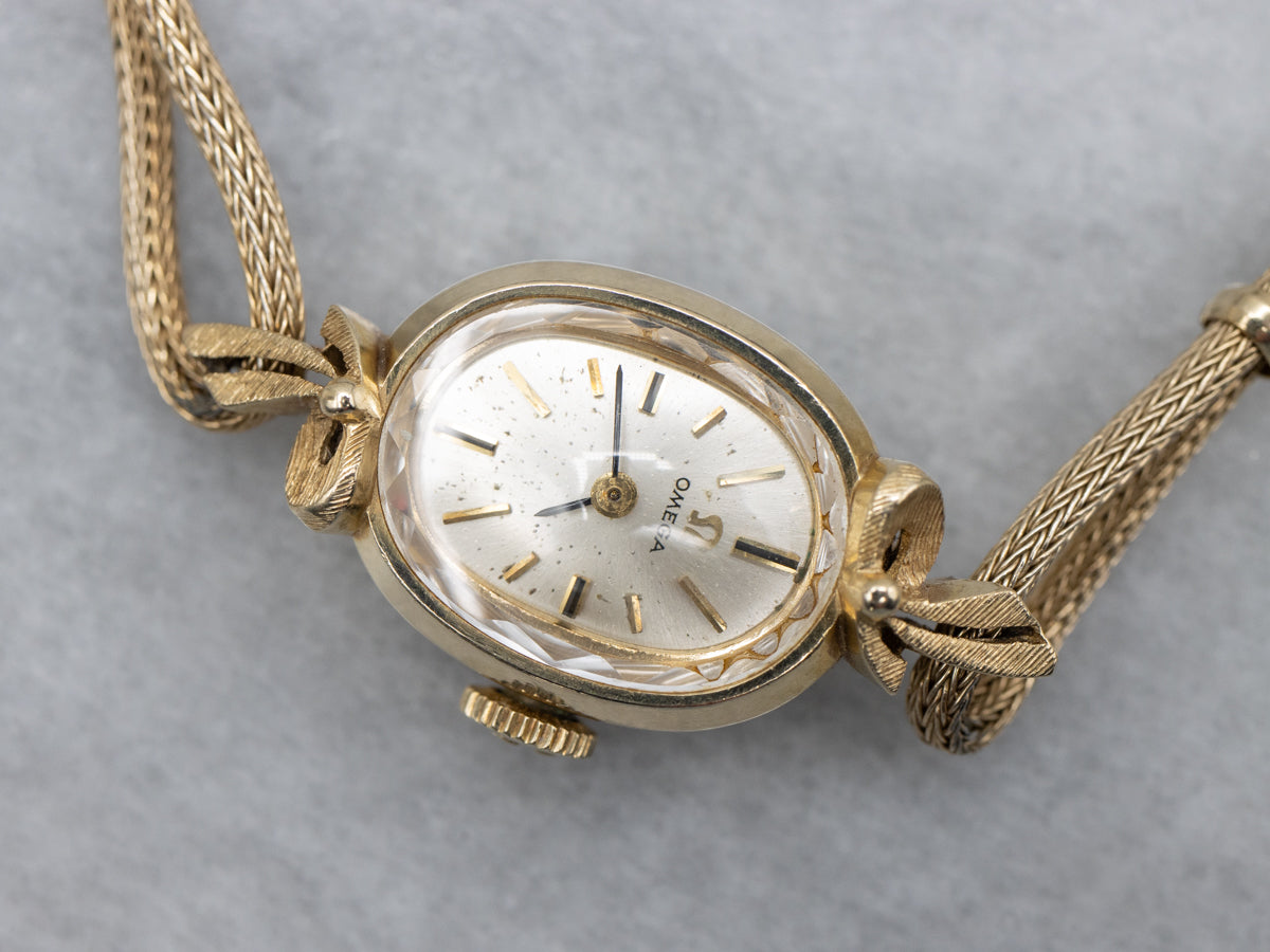 Vintage Yellow Gold Omega Wrist Watch