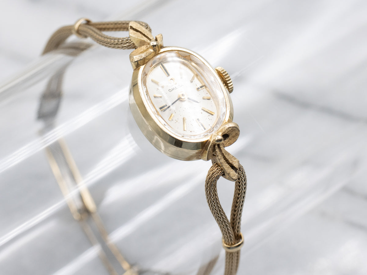 Vintage Yellow Gold Omega Wrist Watch