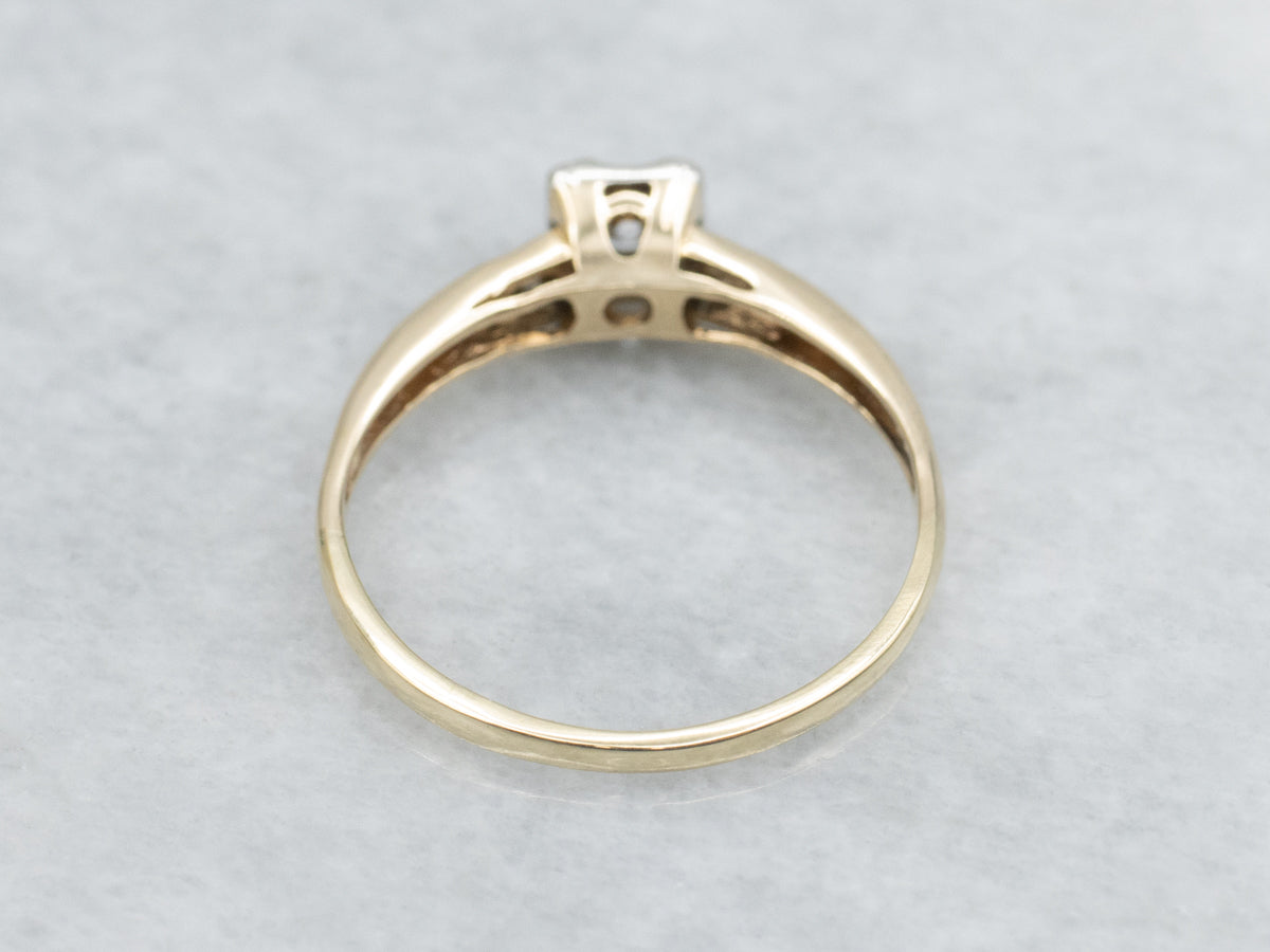 Retro Era Illusion-Set Diamond Engagement Ring