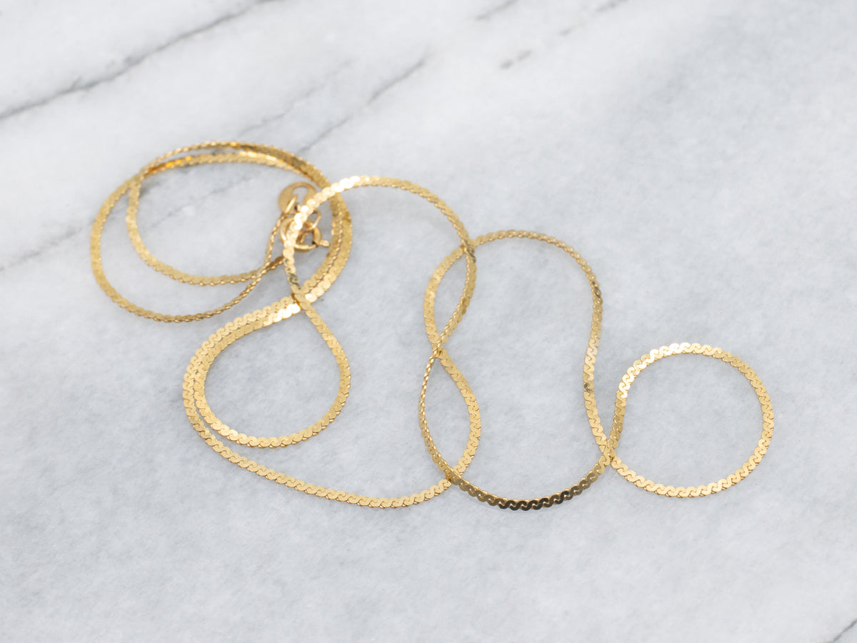 Yellow Gold Serpentine Chain