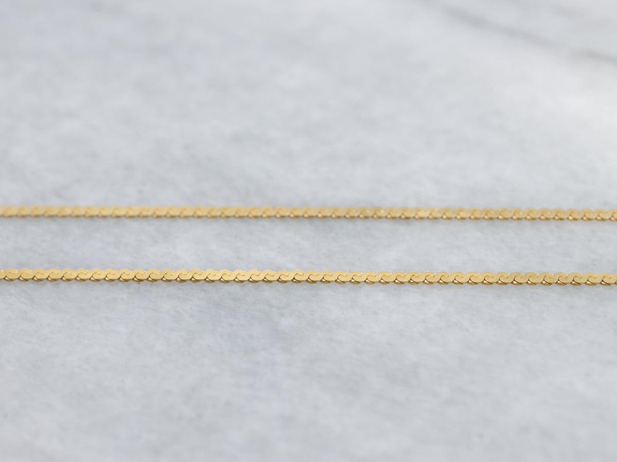 Yellow Gold Serpentine Chain