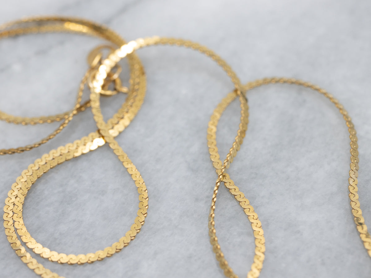 Yellow Gold Serpentine Chain