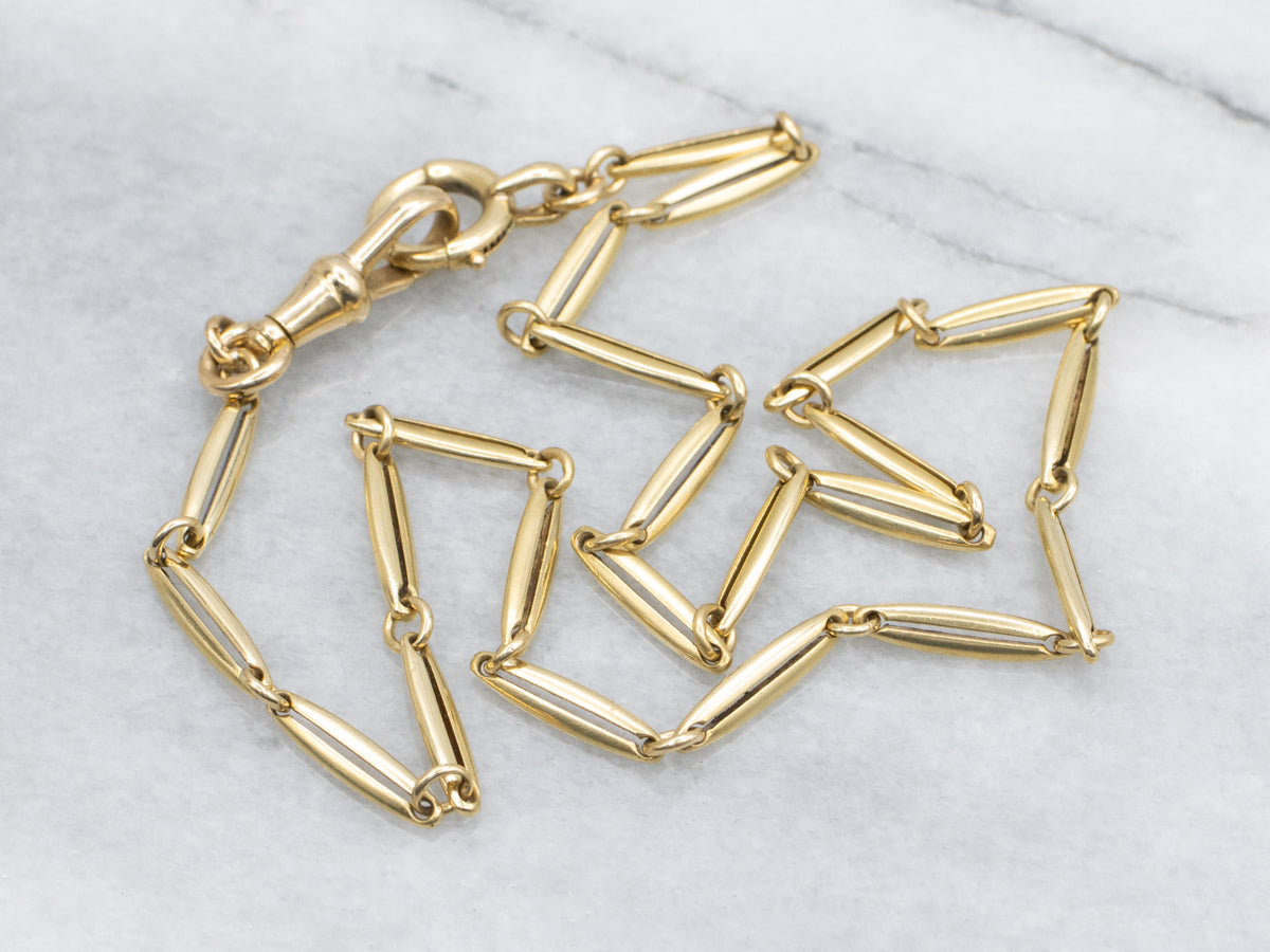 Vintage 18-Karat Yellow Gold Pocket Watch Chain