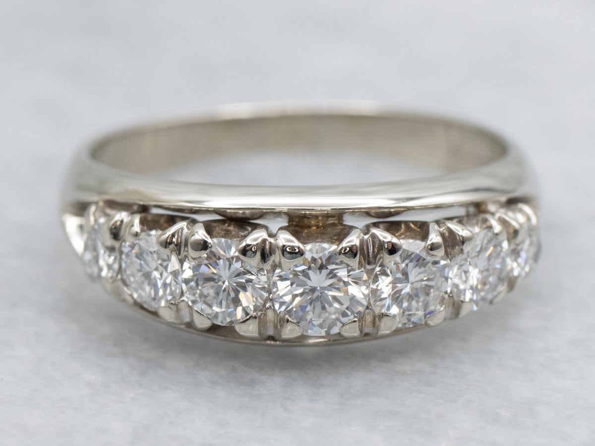 White Gold Graduated Diamond Band