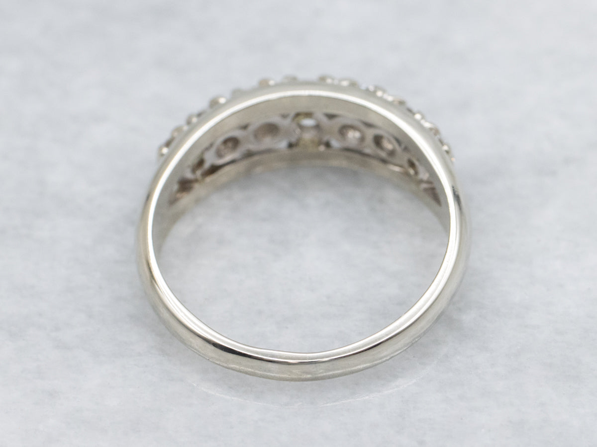 White Gold Graduated Diamond Band