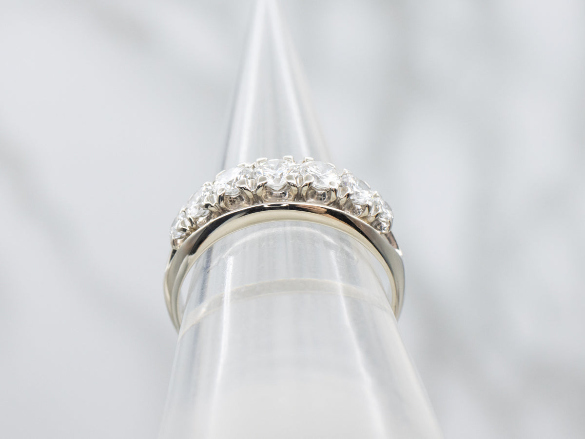 White Gold Graduated Diamond Band