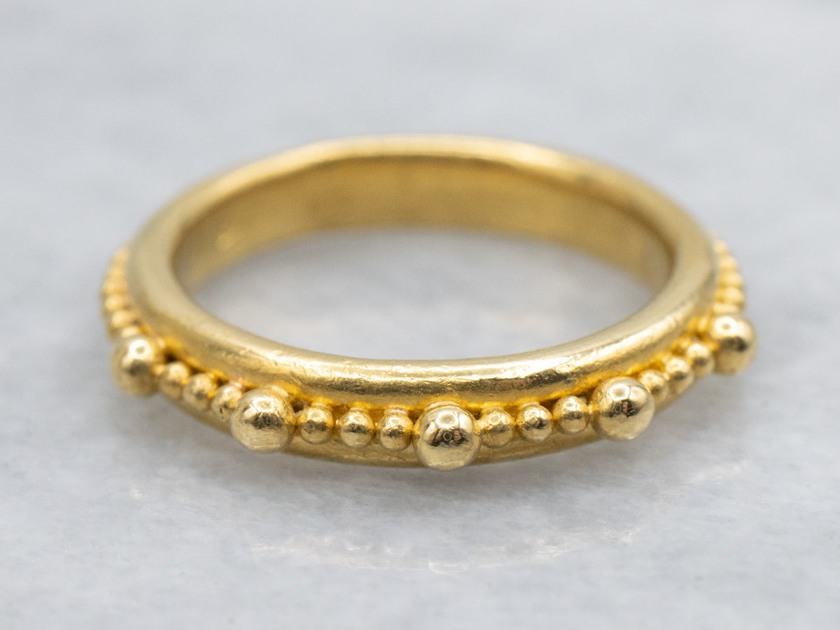Beaded 22-Karat Gold Band