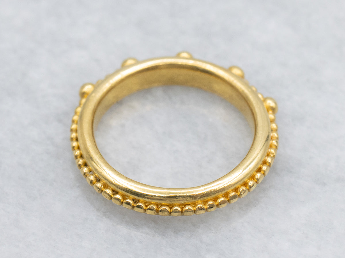 Beaded 22-Karat Gold Band