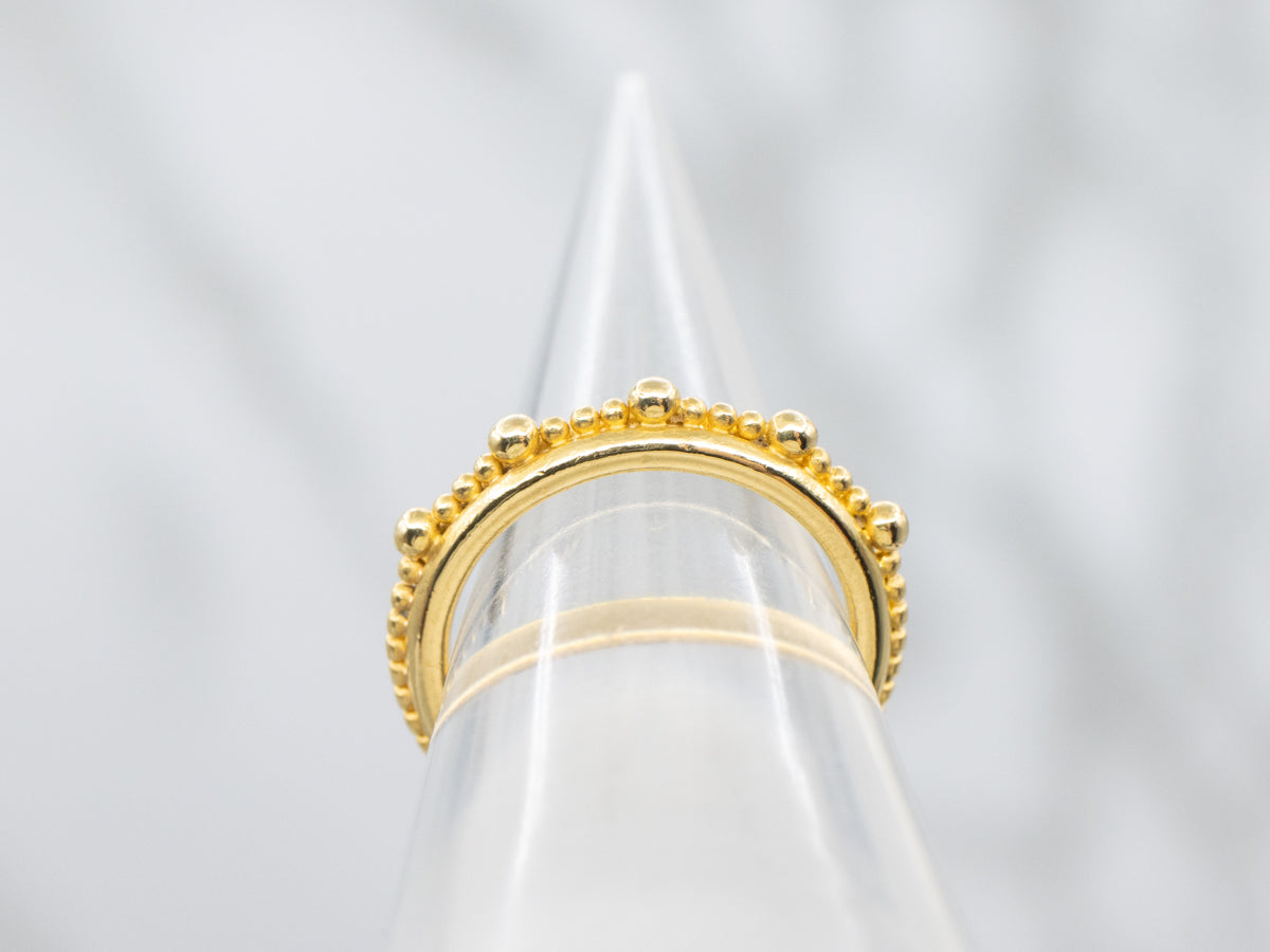 Beaded 22-Karat Gold Band