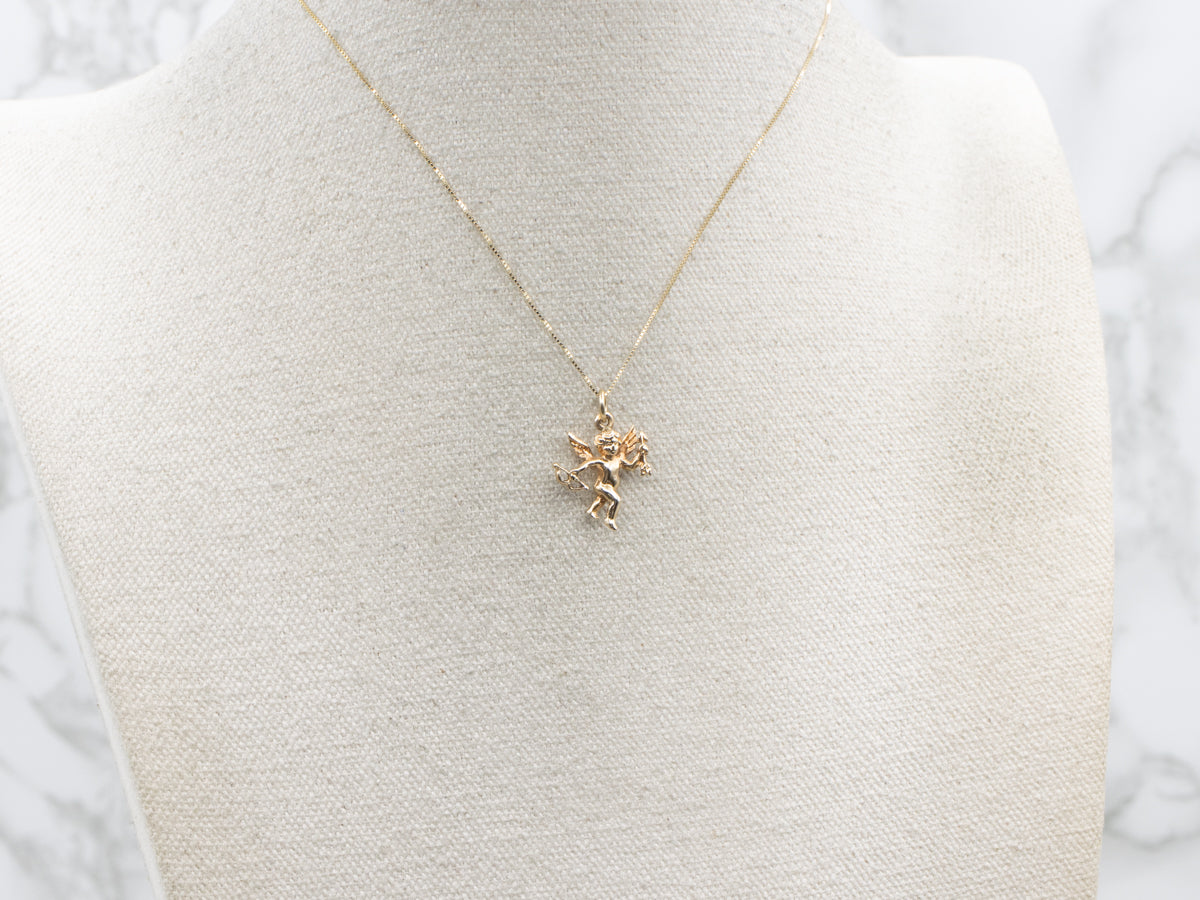 Yellow Gold Cupid Charm