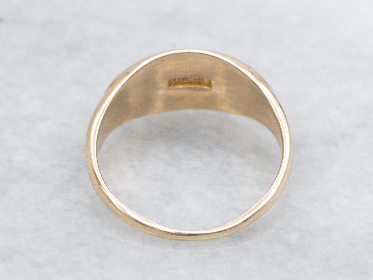 Antique Ostby and Barton Gold Signet Ring