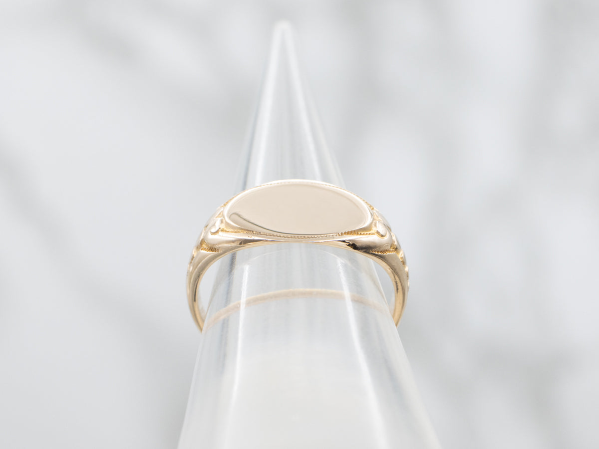 Antique Ostby and Barton Gold Signet Ring