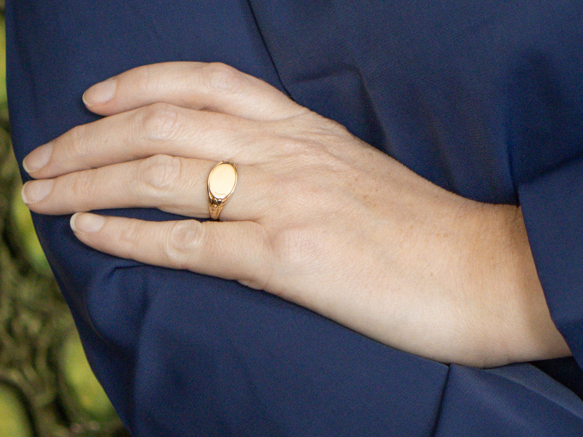 Antique Ostby and Barton Gold Signet Ring