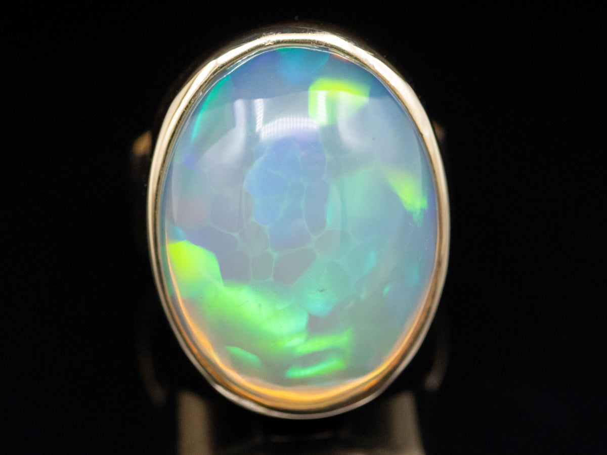 Bezel Set Opal Statement Ring
