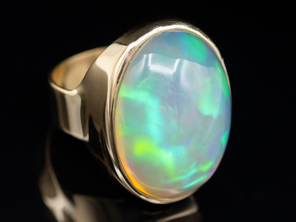 Bezel Set Opal Statement Ring