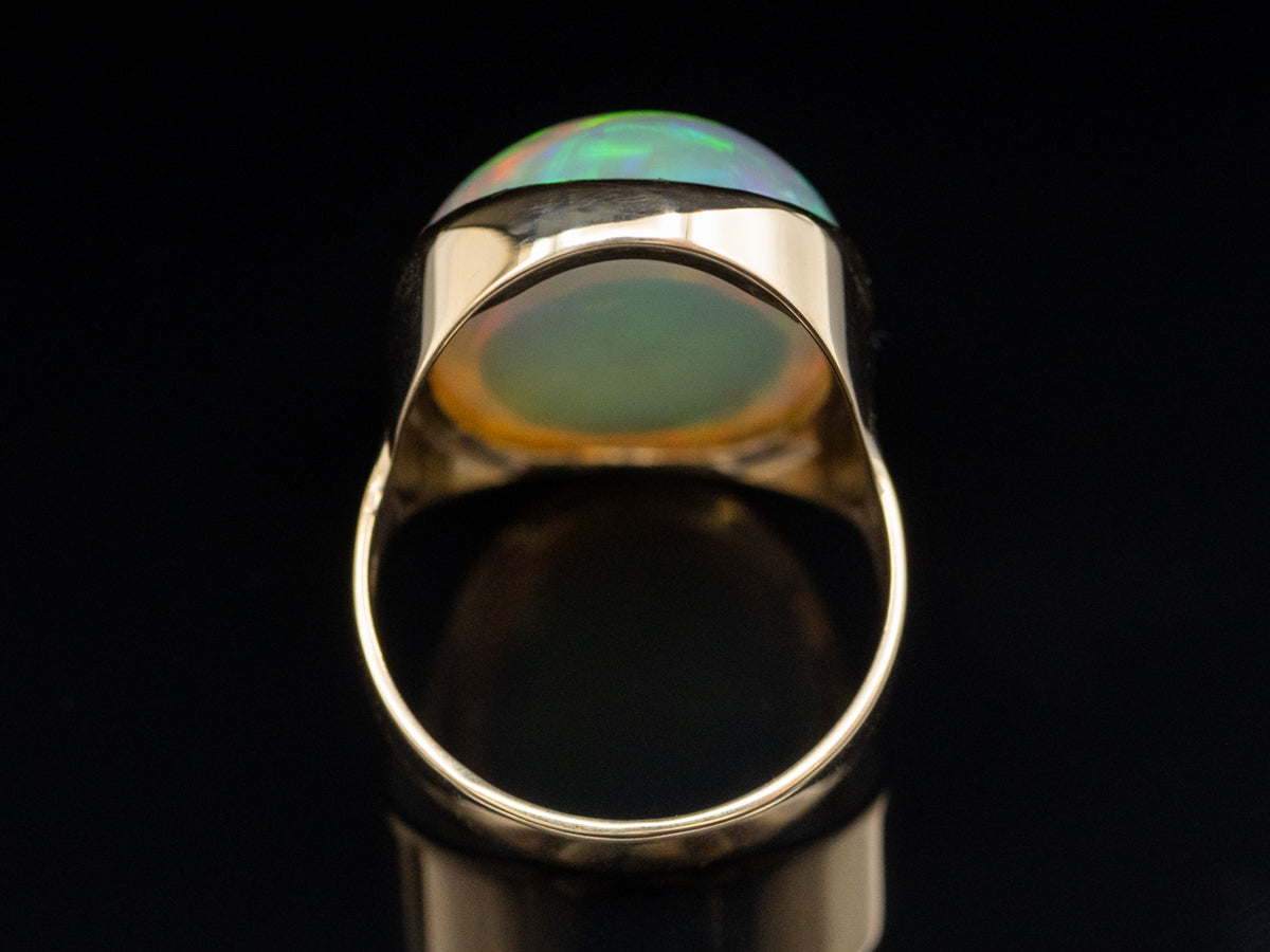 Bezel Set Opal Statement Ring