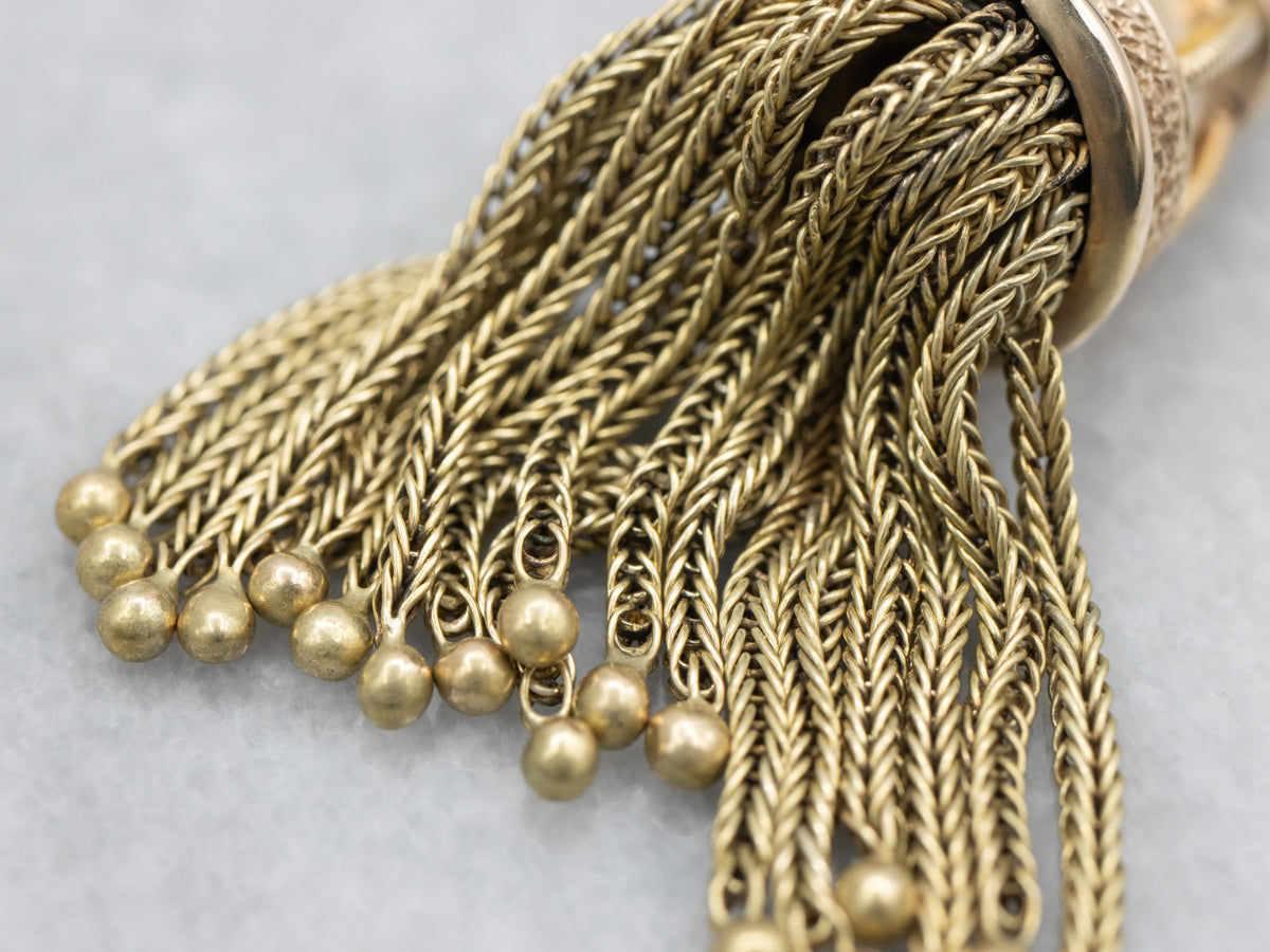 Victorian Gold Tassel Drop Pendant