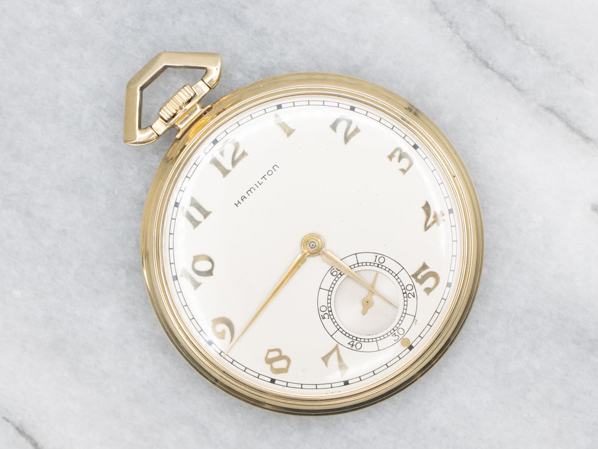 Vintage Yellow Gold Hamilton Pocket Watch