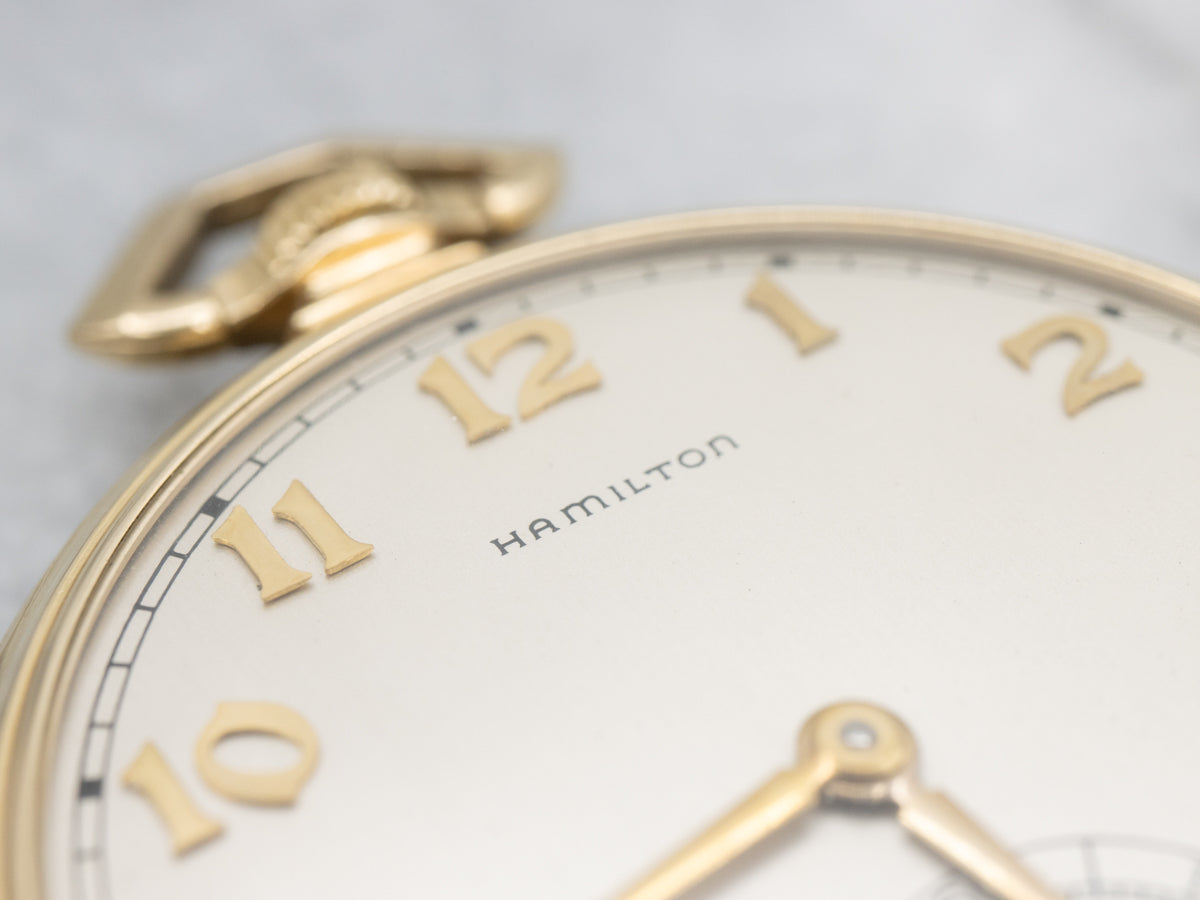 Vintage Yellow Gold Hamilton Pocket Watch