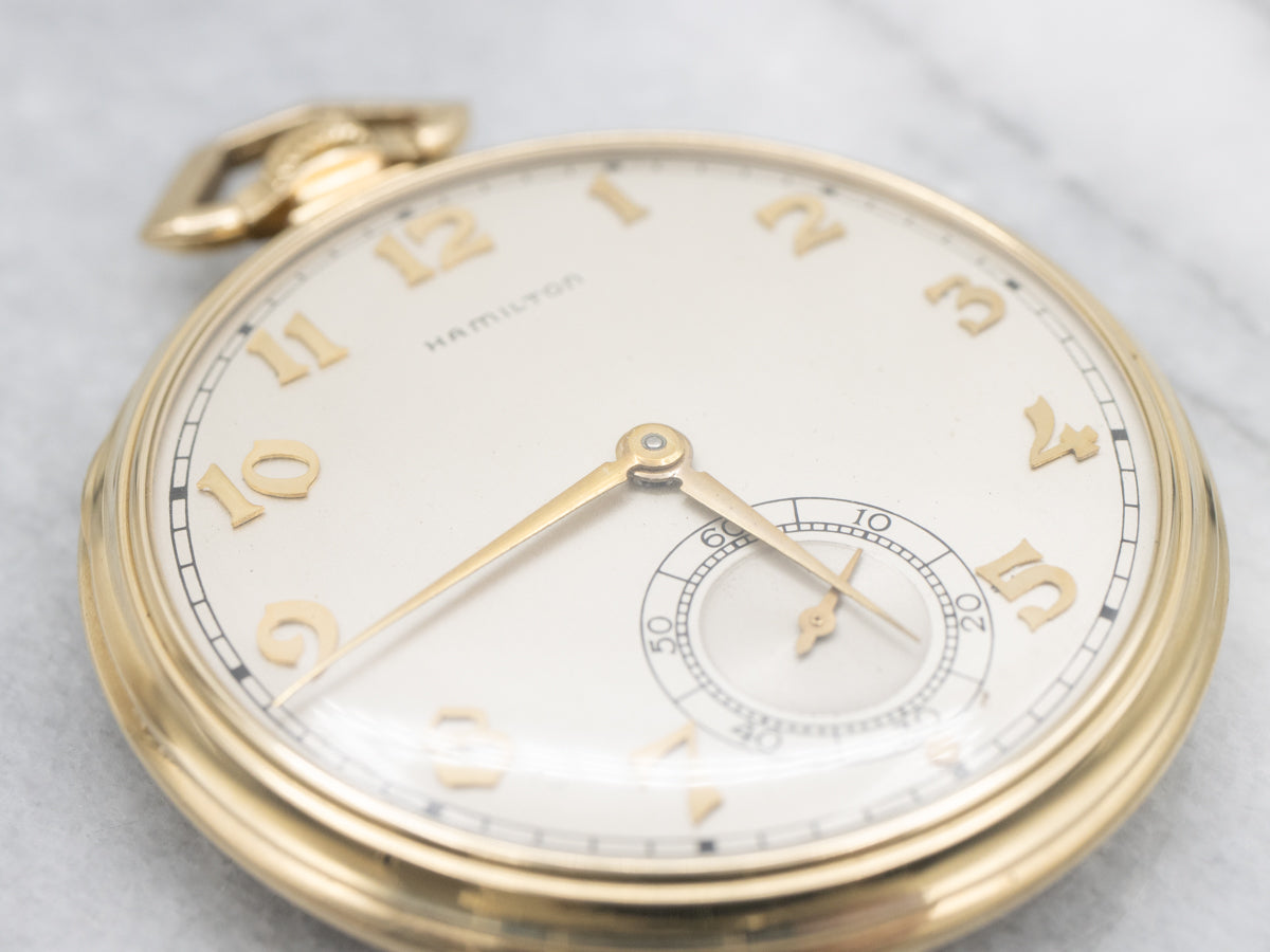 Vintage Yellow Gold Hamilton Pocket Watch