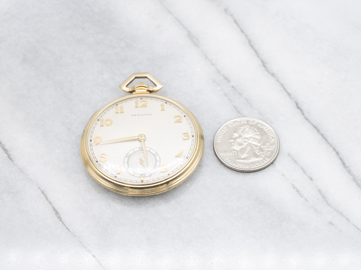 Vintage Yellow Gold Hamilton Pocket Watch