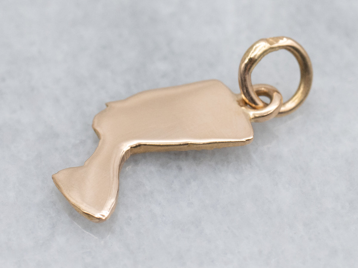 Egyptian Queen Nefertiti Yellow Gold Pendant