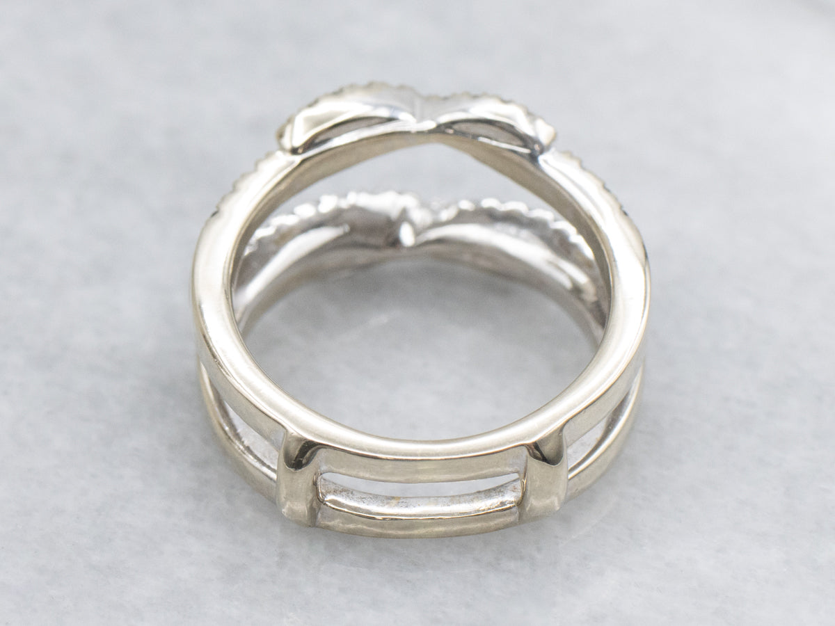 Modern Black and White Diamond Enhancer Band