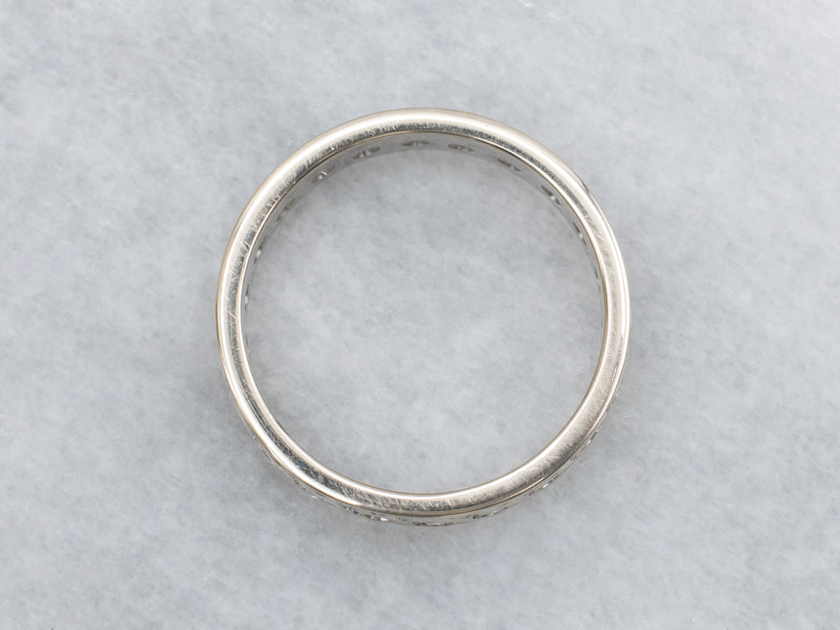 Looping White Gold Diamond Eternity Band