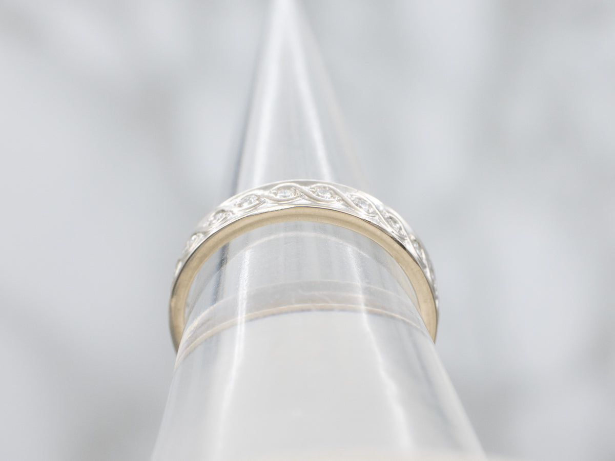 Looping White Gold Diamond Eternity Band