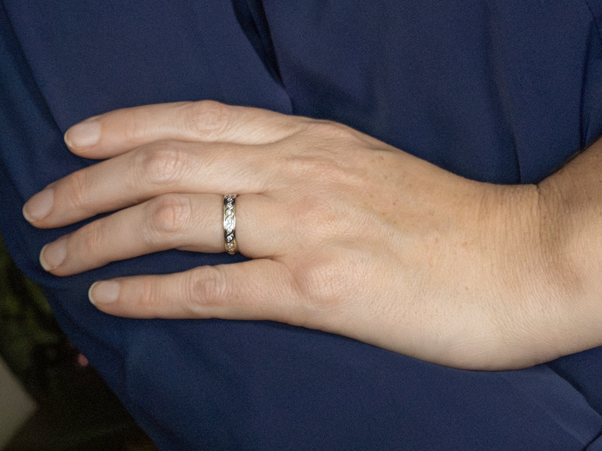 Looping White Gold Diamond Eternity Band