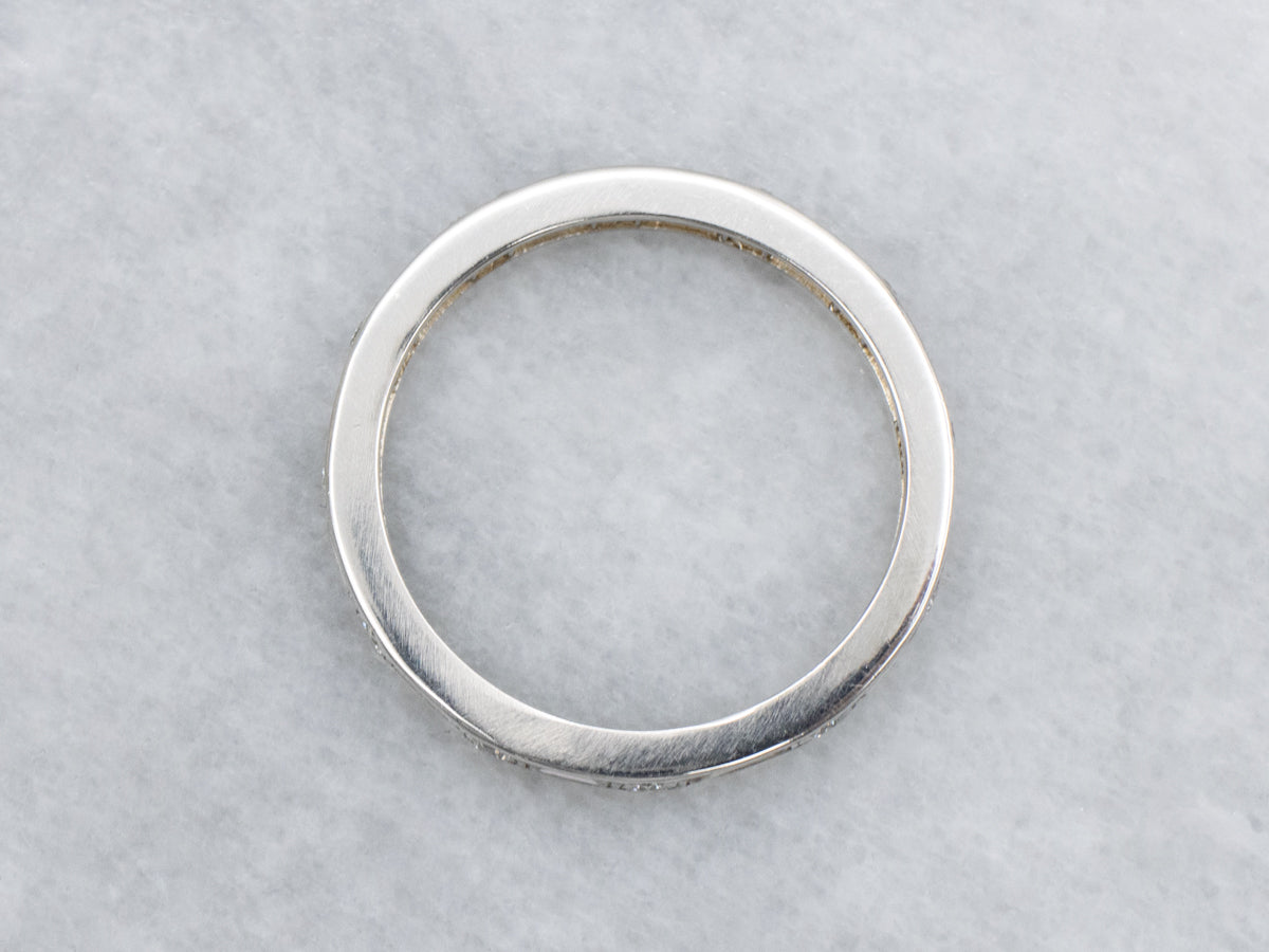 Mixed Cut Platinum and Diamond Eternity Band