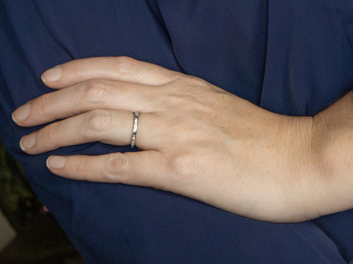 Mixed Cut Platinum and Diamond Eternity Band