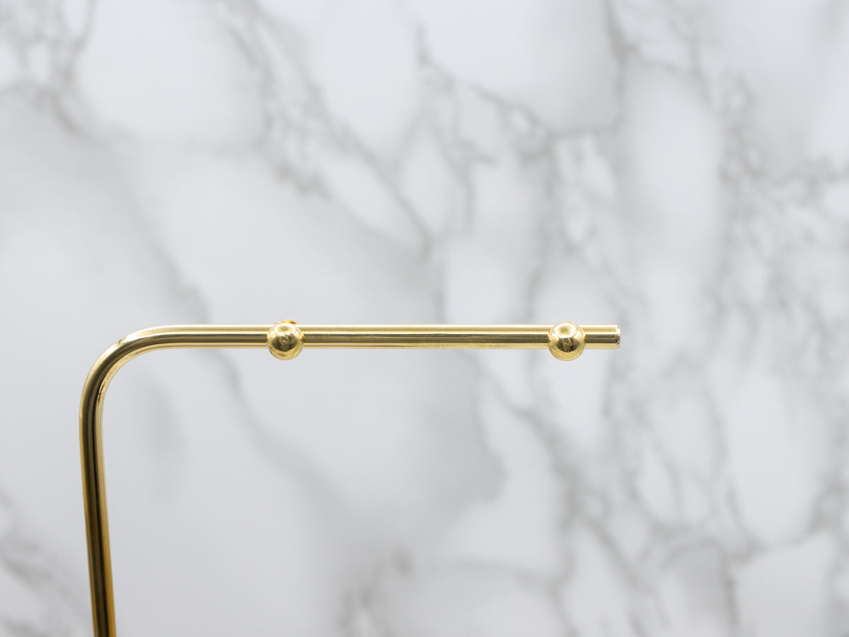 Polished Yellow Gold Half Dome Stud Earrings