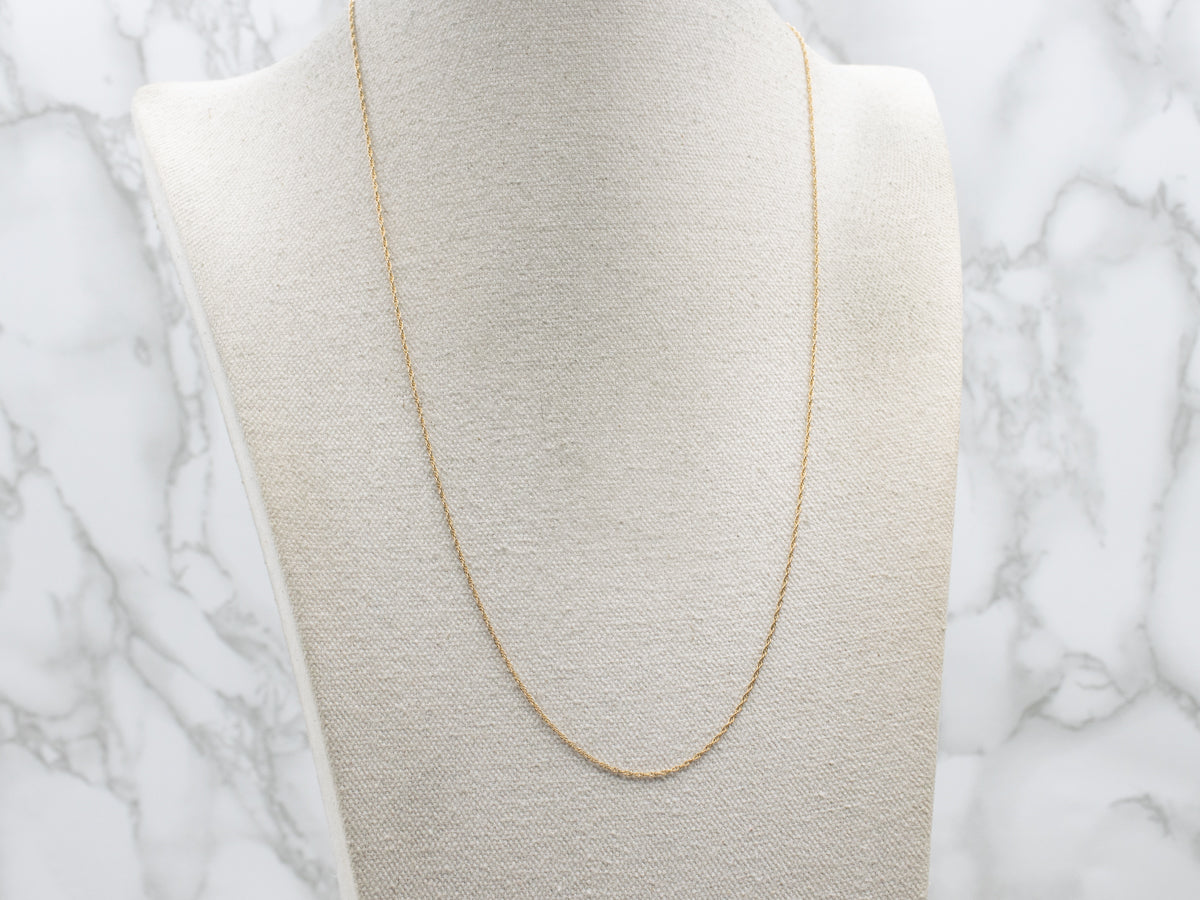 Long Yellow Gold Rope Chain