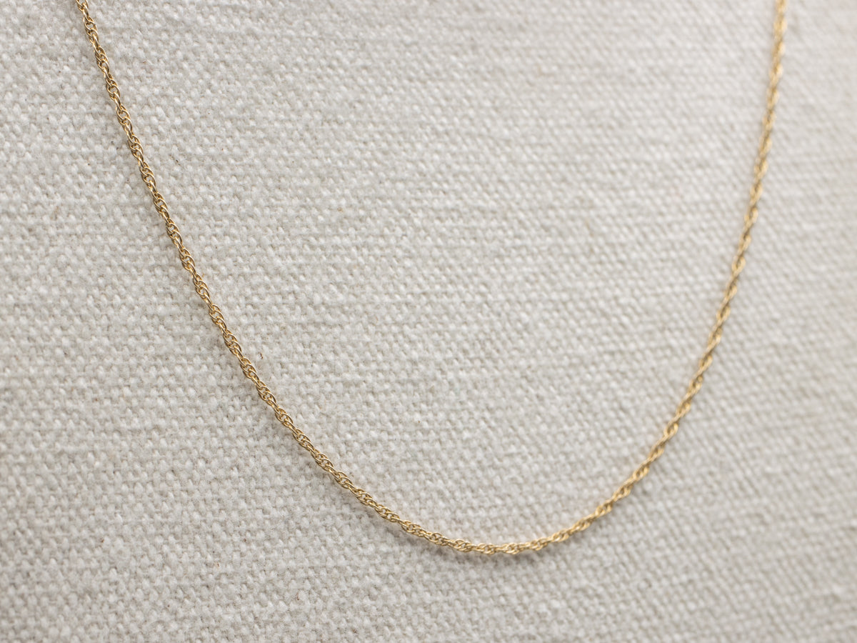 Long Yellow Gold Rope Chain